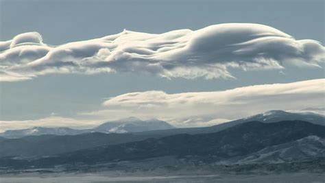 Timelapse footage of rotor clouds, a complex air motion induced by ...