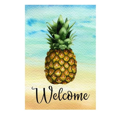 Pineapple Garden Flag Etsy