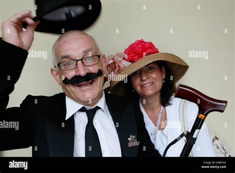 Frank Jones and Christine Kinsella dressed in period costumes in the ...