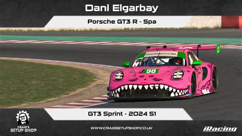 Iracing S Porsche Gt R Gt Sprint Spa Dani Youtube