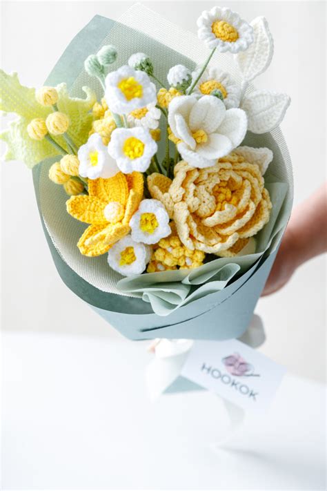 Yellow Peony Bouquet Kit – with PDF pattern - Hookok