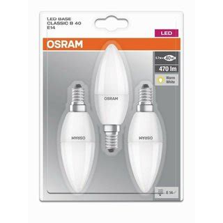 3 x Osram LED Leuchtmittel Kerze 5 7W 40W E14 matt 470lm warmweiß 2