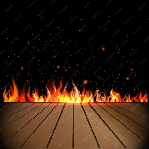 Premium Vector | Realistic Fire Border Background