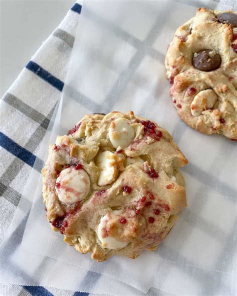 Raspberry White Chocolate Chip Cookies - Picky Palate