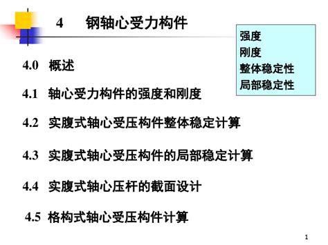 第4章 钢结构轴心受力构件——格构式ppt课件word文档在线阅读与下载免费文档