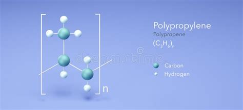 Polypropylene Polypropene Pp Plastic Chemical Structure Skeletal Formula Stock Vector