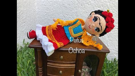 Falda en Crochet muñeca Frida amigurumis by Petus 1a parte YouTube