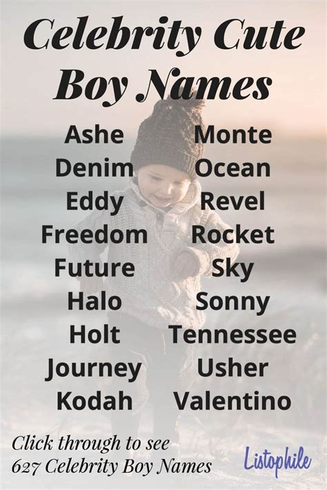 Celebrity Cute Boy Names in 2022 | Boy names, Cute boy names, Celebrity ...