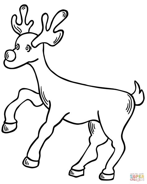 Rudolph The Red Nosed Reindeer Coloring Page Free Printable Coloring