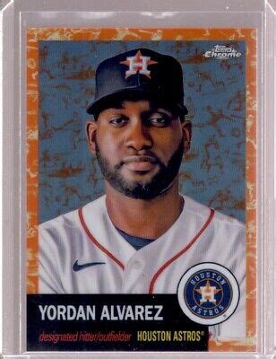 YORDAN ALVAREZ 2022 Topps Chrome Platinum Toile White Orange