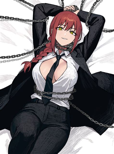 Rule Girls Between Breasts Black Coat Black Necktie Black Pants