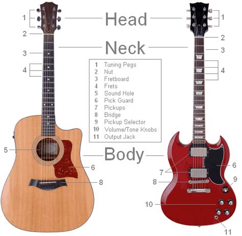 Parts Of The Guitar Diagram