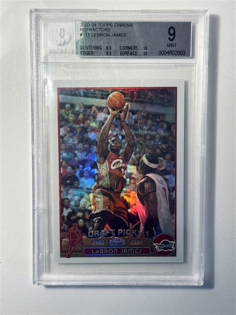 Topps Chrome Lebron James Refractors Rookie Rc Bgs W