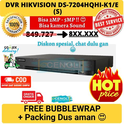 Jual DVR HIKVISION DS 7204HQHI K1 E S DVR CAMERA SUARA SOUND OVER