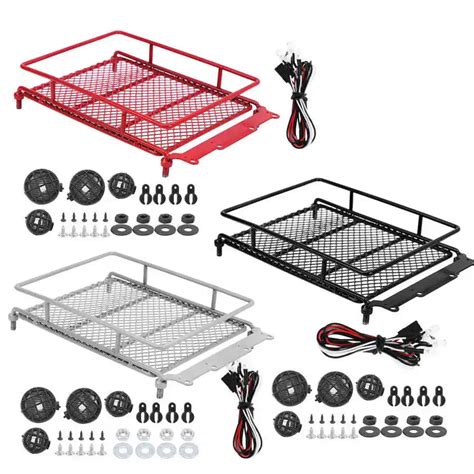 Rc Metall Dach Rack Gep Ck Tr Ger Mit Led Licht Fit F R Mn