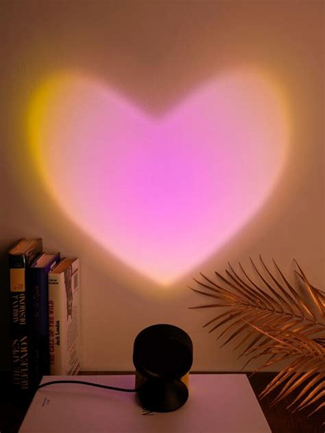 SHEIN BASIC LIVING LED Heart Sunset Projection Light SHEIN USA