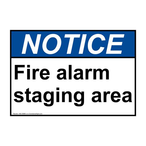 ANSI Fire Alarm Staging Area Sign ANE-30669