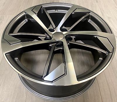 19 Inch WHEELS RIMS FIT AUDI A8 R8 A6 S6 A5 S5 RS7 GRAY MACHINED 5X112