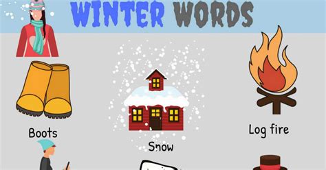 Winter Vocabulary 100 Useful Winter Words In English • 7esl