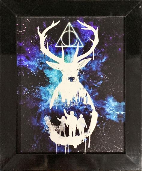 Quadro Com Moldura Relíquias Da Morteexpecto Patronum Harry Potter