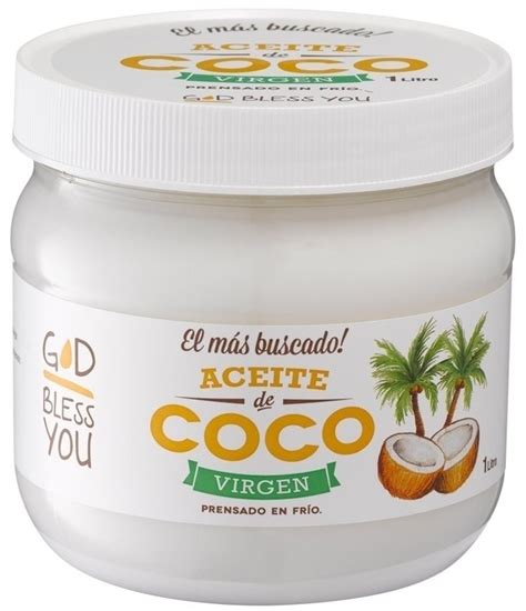 Aceite De Coco Virgen God Bless You Litro Prensada En Fr O