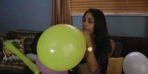 Latina Blows To Pop Balloon Fetish Tnaflix