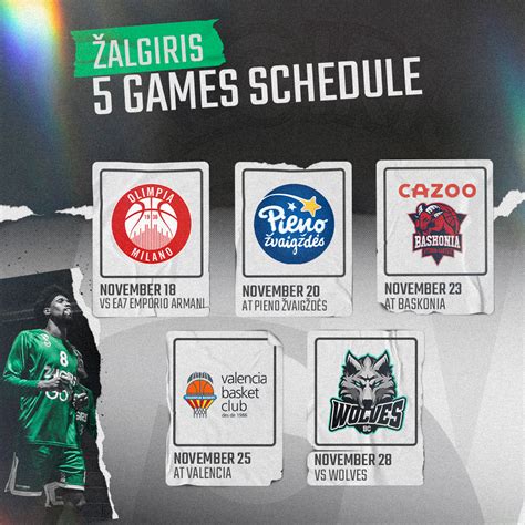 Bc Zalgiris Kaunas On Twitter Rolling Out The Schedule For The Next