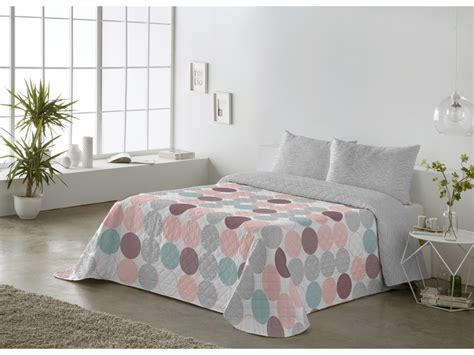 Colcha Estampada Reversível Costurada BOHEME Frida Nude x cm Cama cm Worten pt