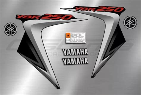 Calcos Yamaha Ybr Moto Negra A O Metalizadas En Venta En