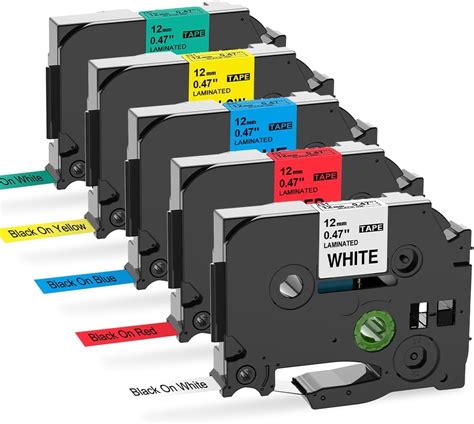 MarkField Compatible Label Tape Replacement For Brother P Touch 12mm X