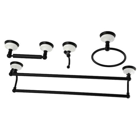 Kingston Brass Victorian 4 Piece Bathroom Accessory Set In Matte Black