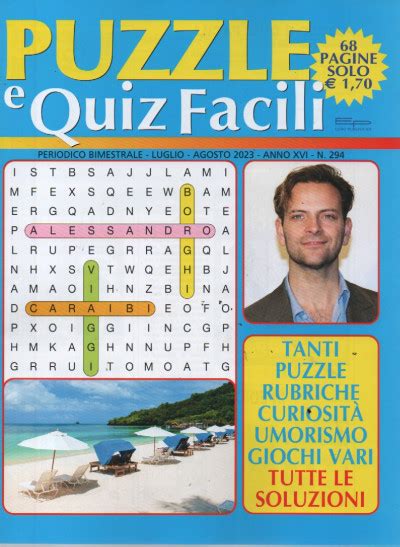 Puzzle E Quiz Facili N 294 Bimestrale Luglio Agosto 2023 68