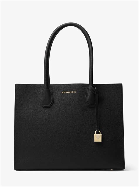 Michael Kors Mercer Extra Large Pebbled Leather Tote Bag In Black Lyst