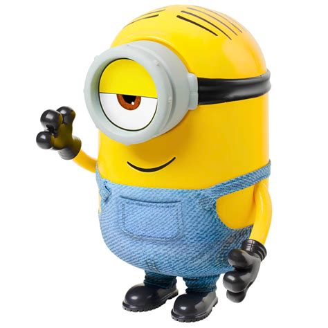 Boneco MINIONS Stuart Fala 10 Frases Original Articulado Em Vinil 25cm