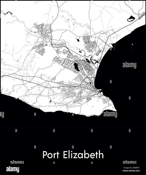 City Map Africa South Africa Port Elizabeth vector illustration Stock ...