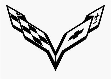 Corvette Stingray Logo Black And White Free Transparent Clipart