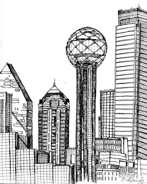 Downtown Dallas, Texas Skyline Download - Etsy