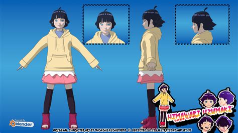 Naruto 3d Himawari Uzumaki 3d Model By Jetstreamx14 On Deviantart