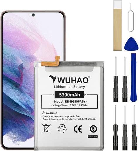 Amazon WUHAO Replacement Battery EB BG996ABY Upgraded 5300mAh For