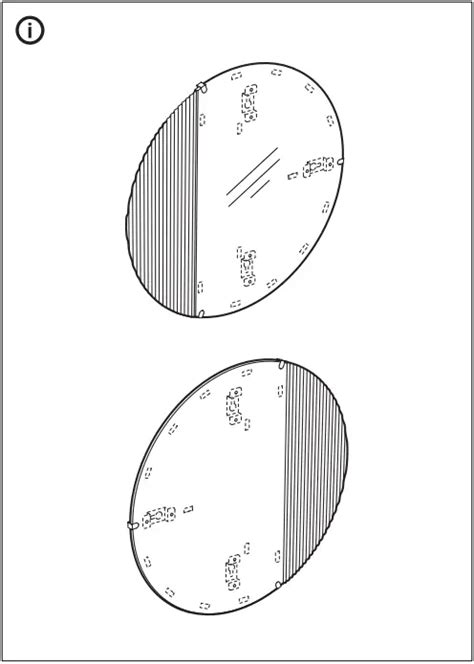 IKEA SKOGSGRÄNSEN Decorative Mirror Instruction Manual