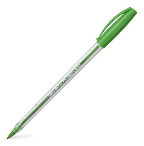 Bolígrafo Trilux 032 M Verde Lima Faber castell X5 Unidades MercadoLibre