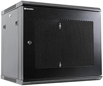 RackPath 9U Wall Mount Server Cabinet Network Rack Enclosure Quiet