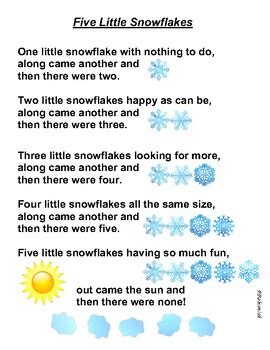 Counting Snowflake Poem by Kindergarten First Rita Rabcaniak RRabcaniak