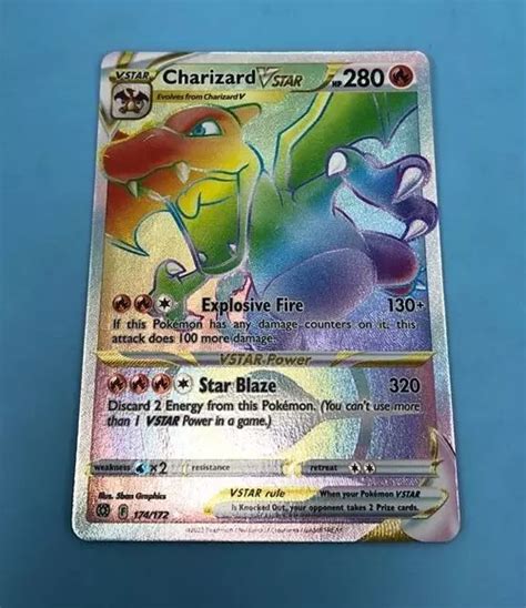 Charizard Vstar Rainbow Secret Rare Brilliant Stars Pokemon