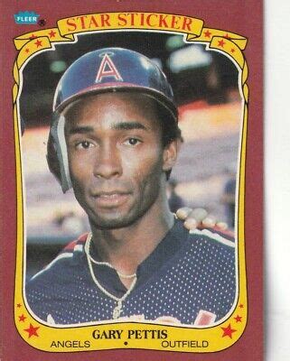 Free Shipping Mint Fleer Star Stickers Gary Pettis Angels Ebay