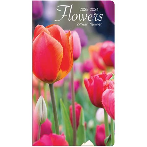 Flowers 2 Year 2025 Pocket Planner - Calendars.com