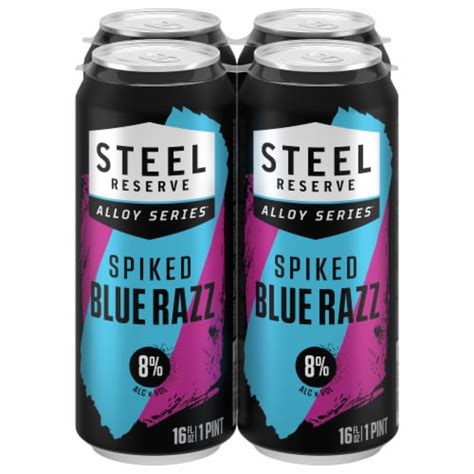 Steel Reserve Alloy Series Spiked Blue Razz Malt Flavored Hard Beverage 4 Ct 16 Fl Oz Fry’s