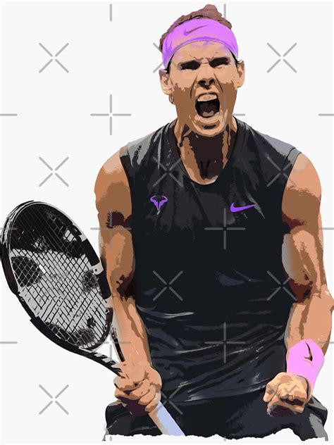 "Rafa Nadal Tennis Player Illustration Vector " Sticker for Sale by ...