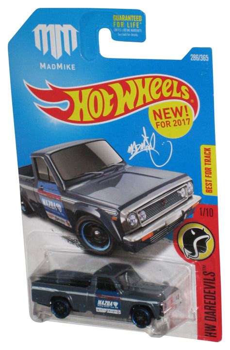 Hot Wheels HW Daredevils 1 10 Mad Mike 2017 Dark Gray Mazda Repu Toy Truck 286 365 Walmart