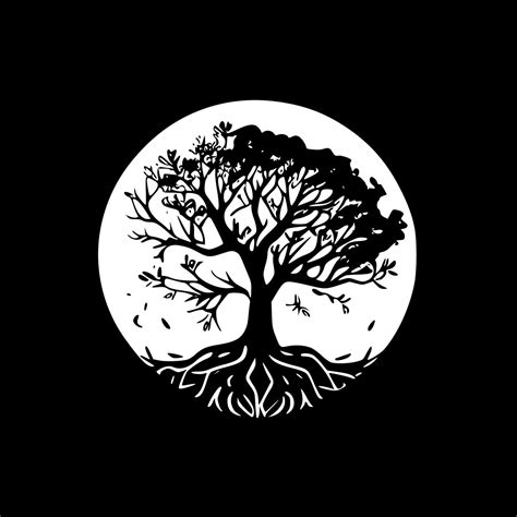 Tree Of Life Minimalist And Flat Logo Vector Illustration